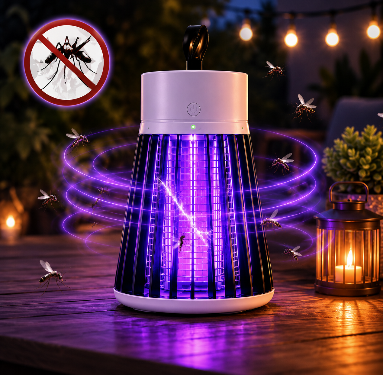 Lampe Anti-Moustique Électrique Rechargeable USB