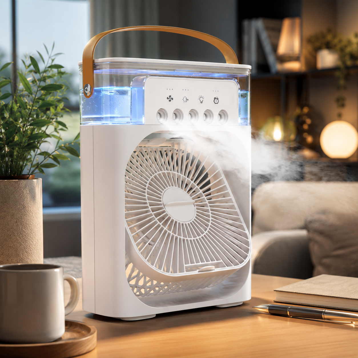 Climatiseur Portable 3-en-1 avec Brumisateur d'Air