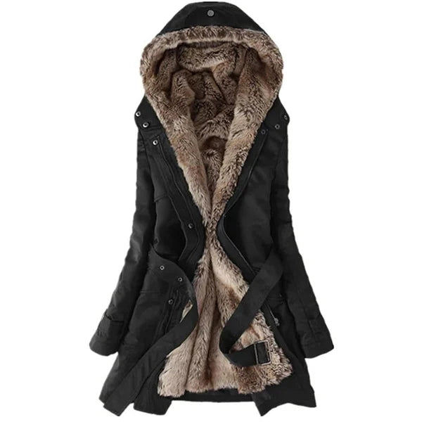 Manteau d’Hiver Doublé Fourrure Ultra Chaud