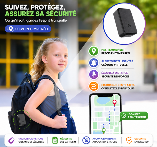 Traceur GPS Premium Enfant – Veillez sur Votre Enfant en Toute Sérénité
