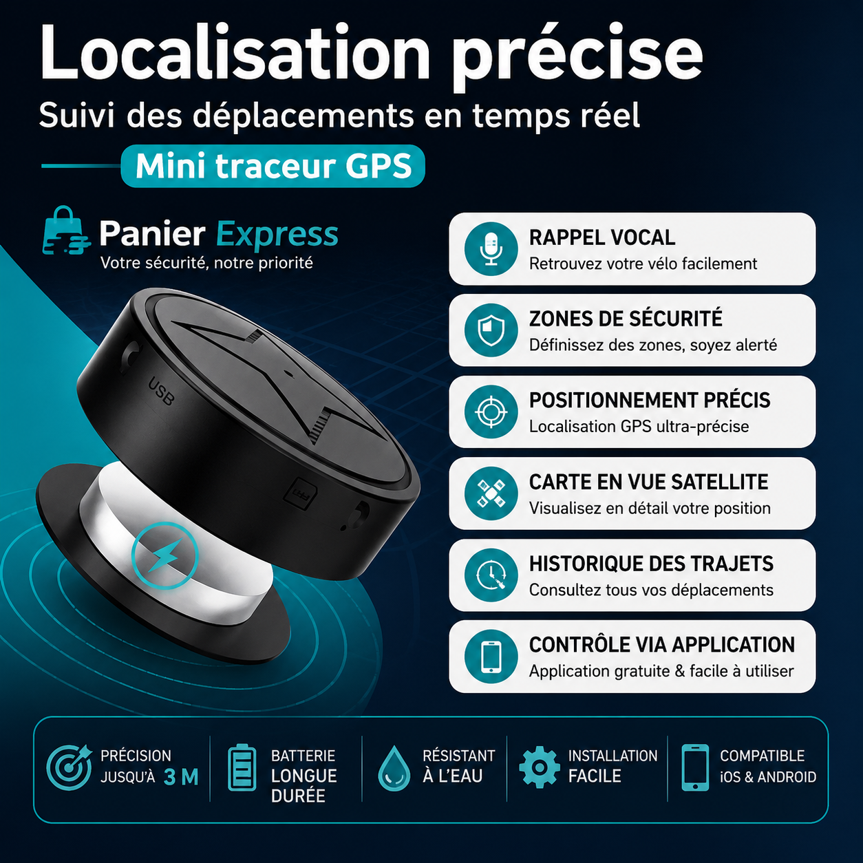 Panier Express – Traceur GPS Moto Invisible & Sans Abonnement