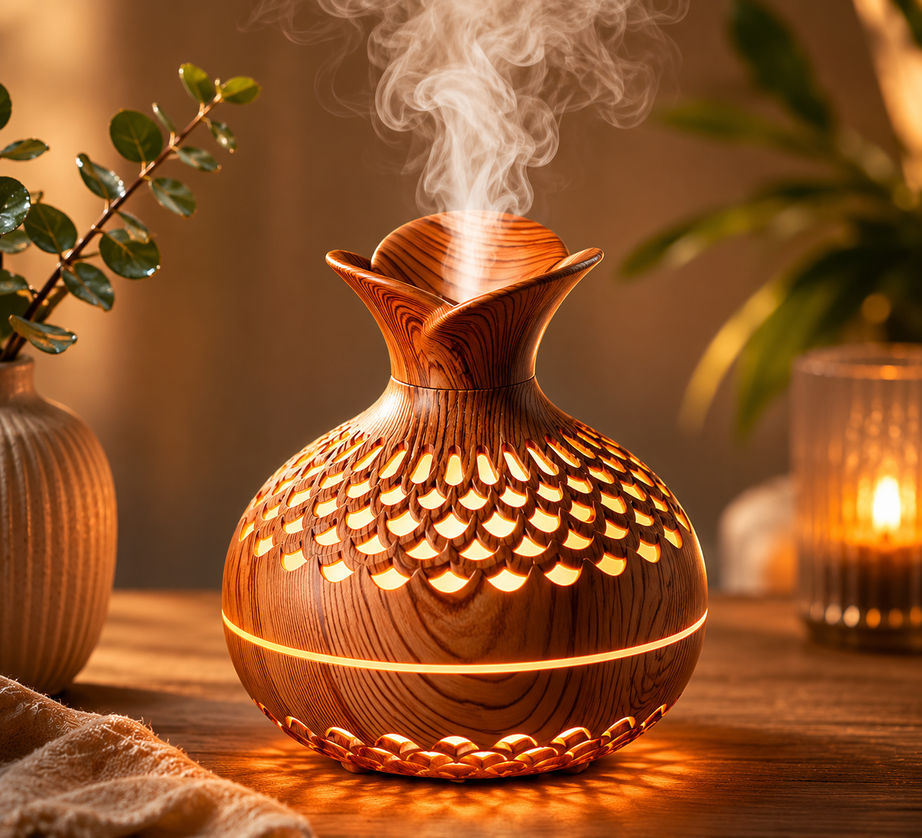 Diffuseur d’Huiles avec Ambiance Lumineuse
