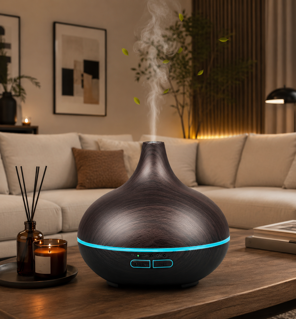Diffuseur d'Huiles Essentielles & Humidificateur Ultrasonique