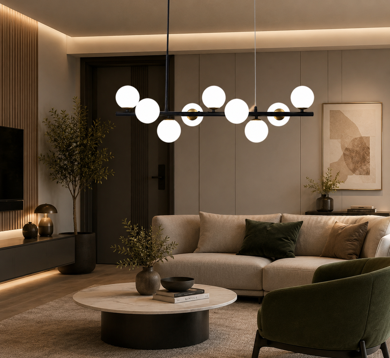 Luminaire Suspendu Noir Moderne