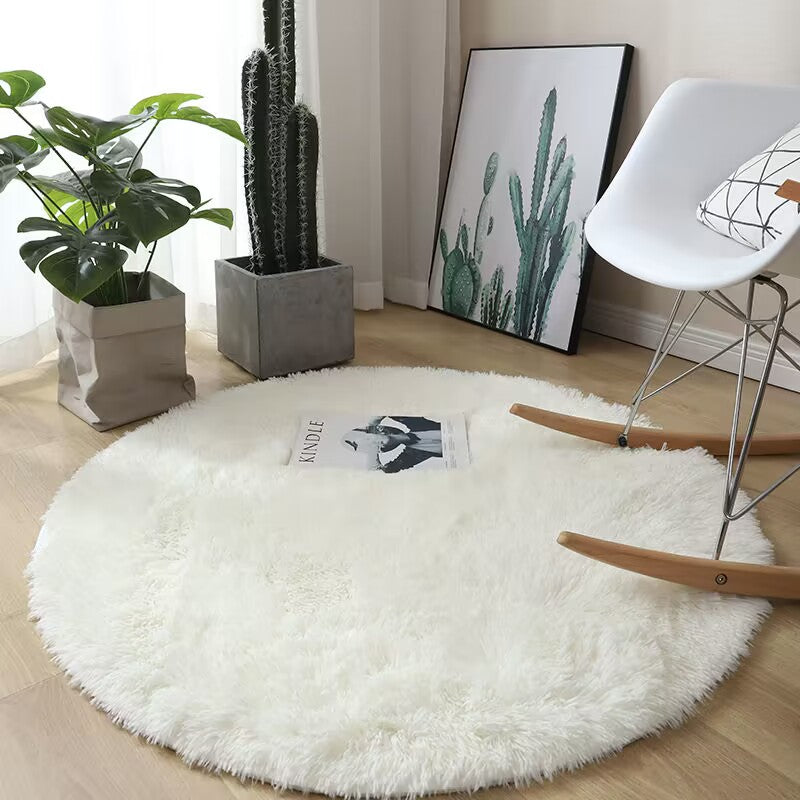 Tapis Rond Doux et Moelleux