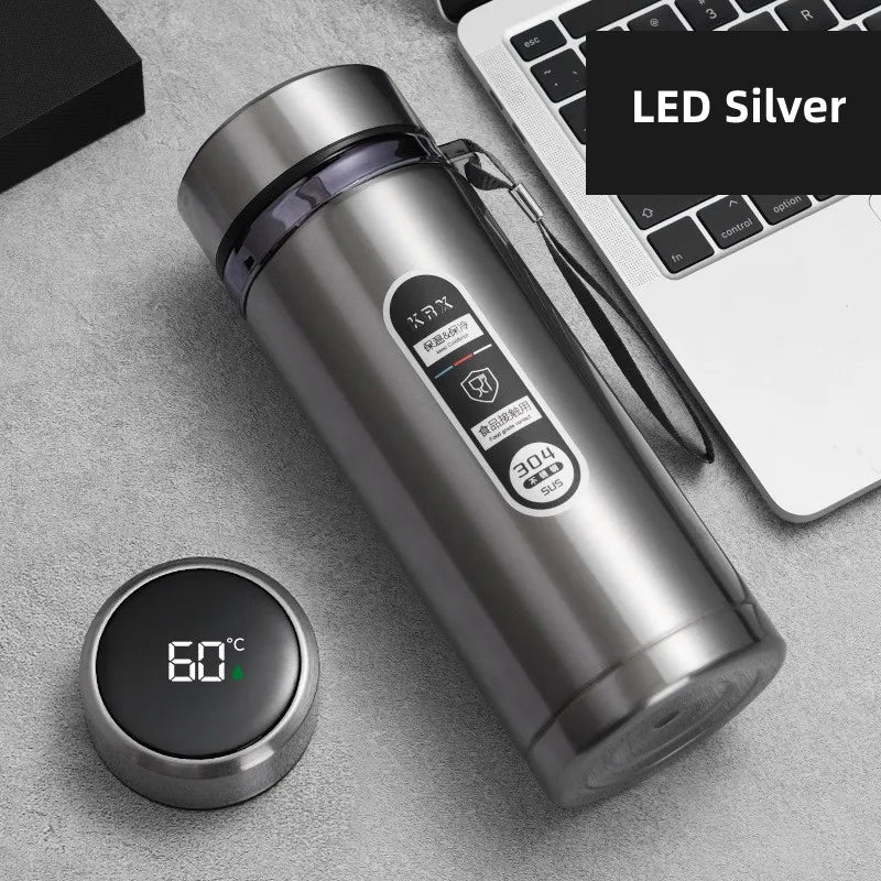 Thermos Intelligent en Acier Inoxydable avec Affichage LED de Température