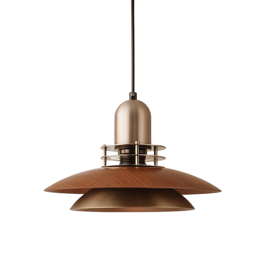 Luminaire Suspendu Bois Noyer Moderne